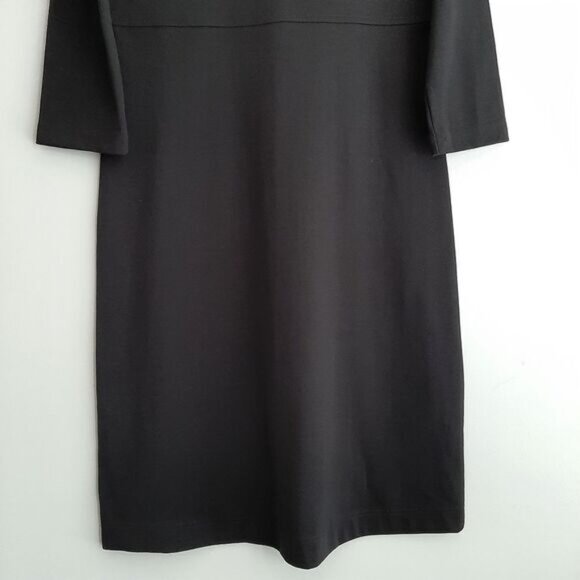 GILMOUR | Relaxed Long Sleeve Comfy Midi Length Dress Black Sz S - Picture 8 of 10